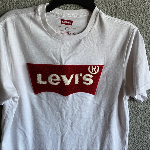 ) Levi’s T shirt Mens Size S Small White Tee Logo - Picture 2 of 12